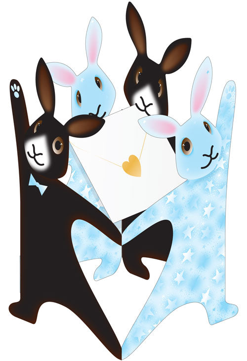 Strictly Bunnies 3D Animal Shaped Any Occasion Greeting Card
