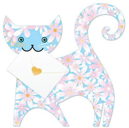 Blossom The Cat 3D Animal Shaped Any Occasion Greeting Card