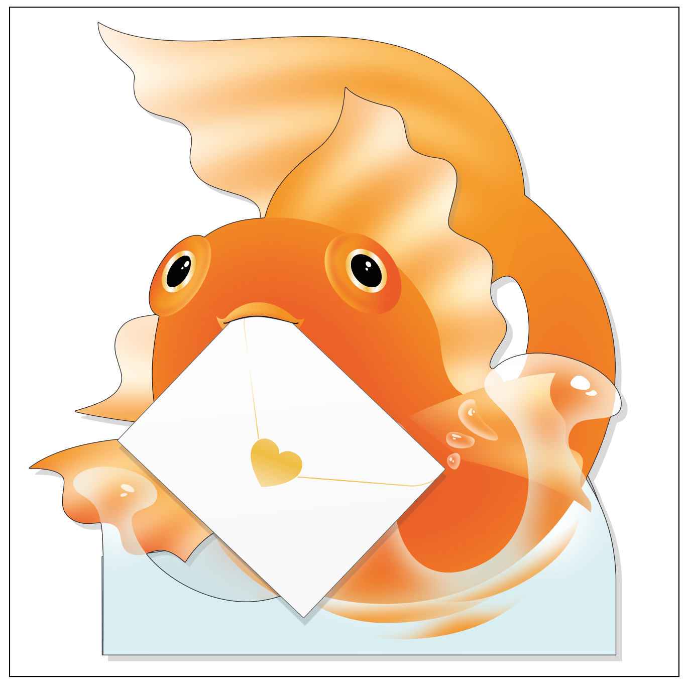 Goldfish Sushi 3D Special Delivery Animal Greeting Card