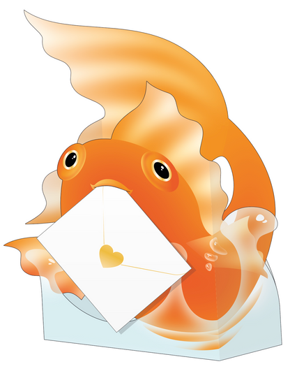 Goldfish Sushi 3D Special Delivery Animal Greeting Card