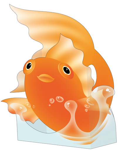 Goldfish Sushi 3D Special Delivery Animal Greeting Card