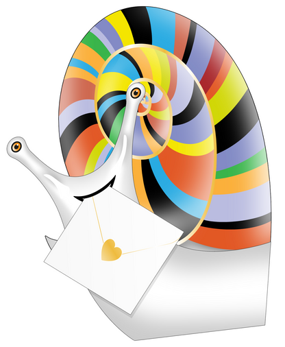 Snail Escargot 3D Special Delivery Animal Greeting Card