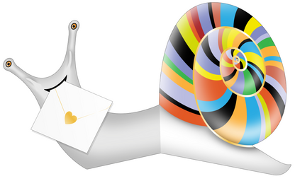 Snail Escargot 3D Special Delivery Animal Greeting Card