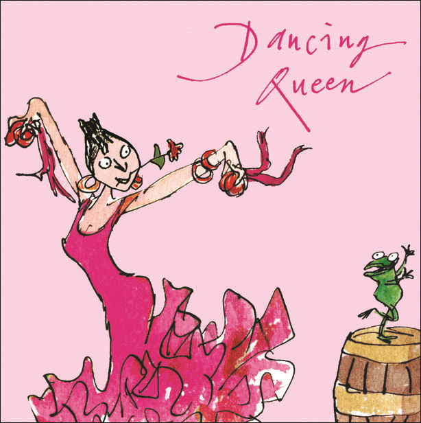 Quentin Blake Dancing Queen Happy Birthday Greeting Card