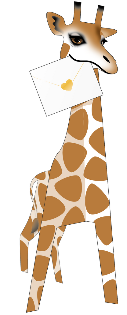 Happy Giraffe 3D Special Delivery Animal Greeting Card