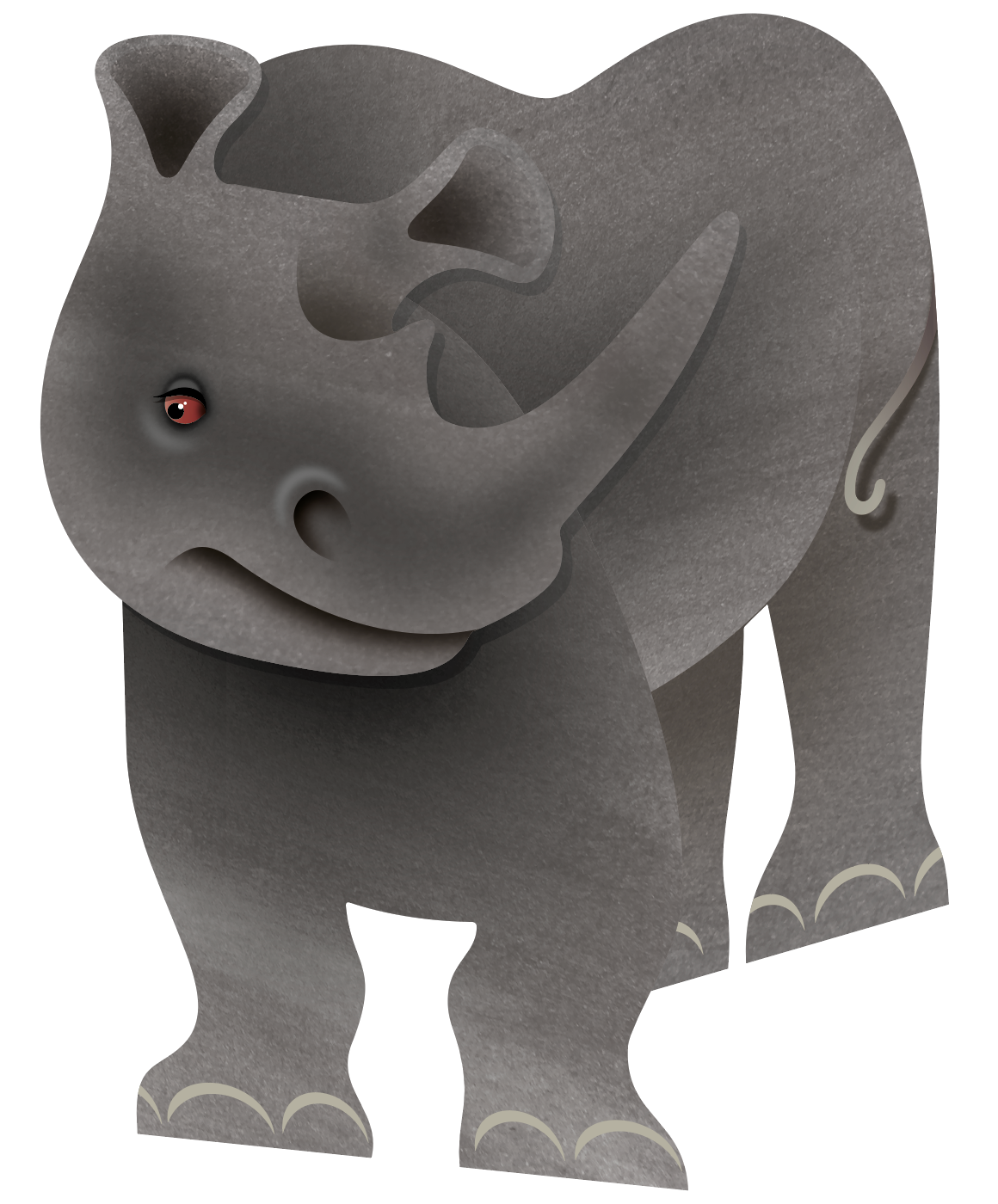 Ronny Rhino 3D Special Delivery Animal Greeting Card