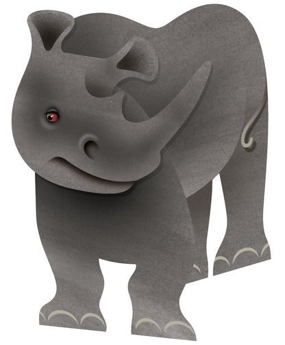 Ronny Rhino 3D Special Delivery Animal Greeting Card
