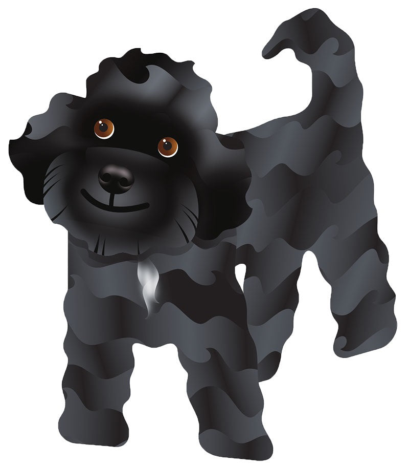 Jazzy Poodle 3D Animal Shaped Any Occasion Greeting Card