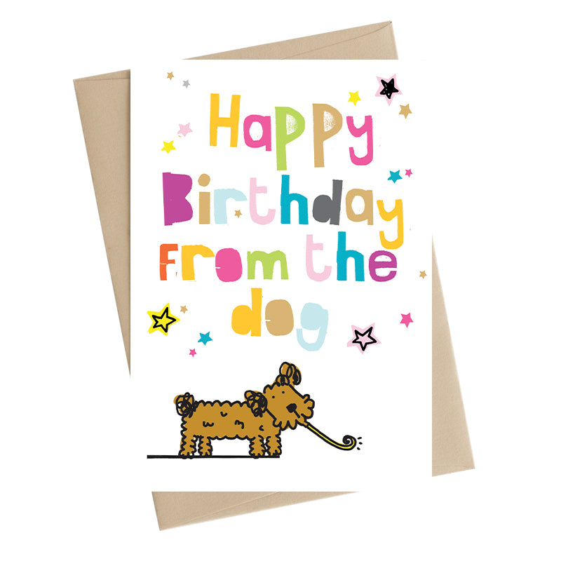 Happy Birthday From The Dog Greeting Card