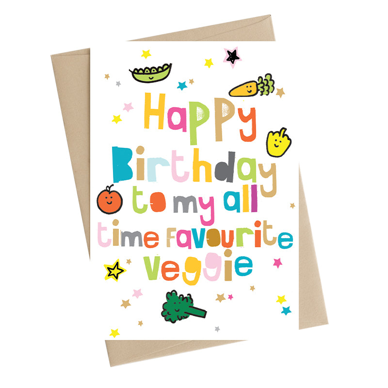 Happy Birthday My Favourite Veggie Greeting Card