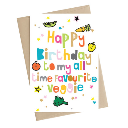 Happy Birthday My Favourite Veggie Greeting Card