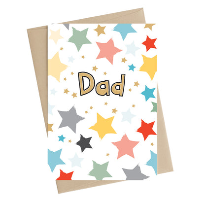 Dad Foiled Stars Greeting Card