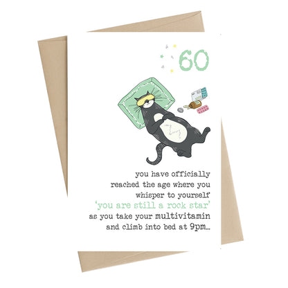 Still A Rock Star 60th Birthday Greeting Card