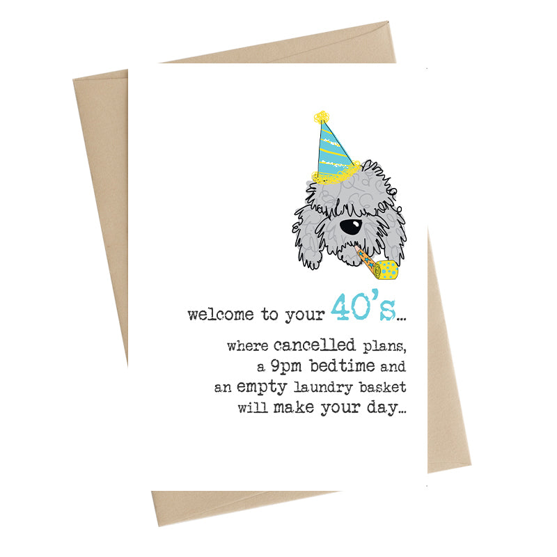 Bed By 9pm 40th Birthday Greeting Card
