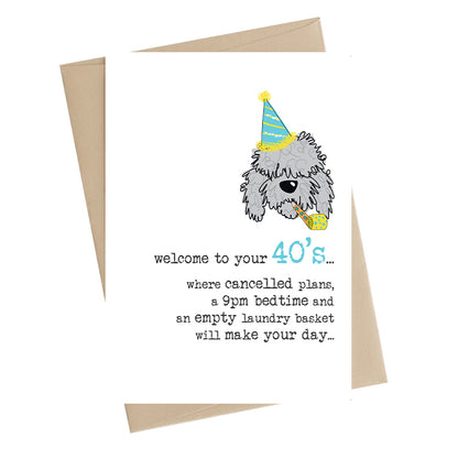Bed By 9pm 40th Birthday Greeting Card