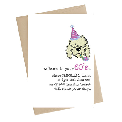 Bed By 9pm 60th Birthday Greeting Card