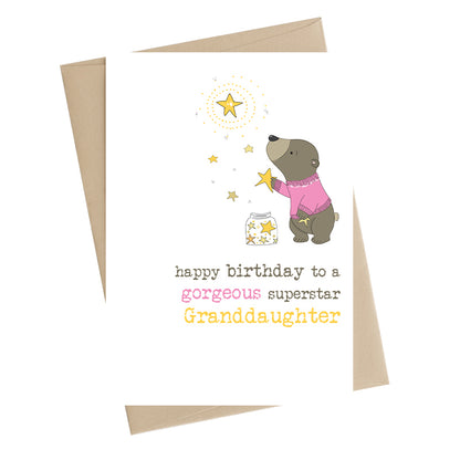 Superstar Granddaughter Birthday Greeting Card