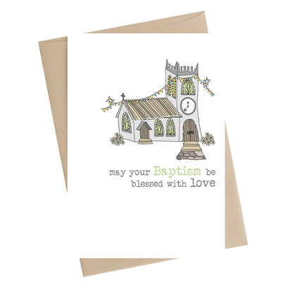 Your Baptism Be Blessed With Love Greeting Card