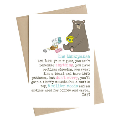 Moody Menopause With A Moustache Greeting Card