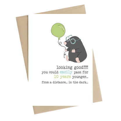 Pass For 10 Years Younger Birthday Greeting Card