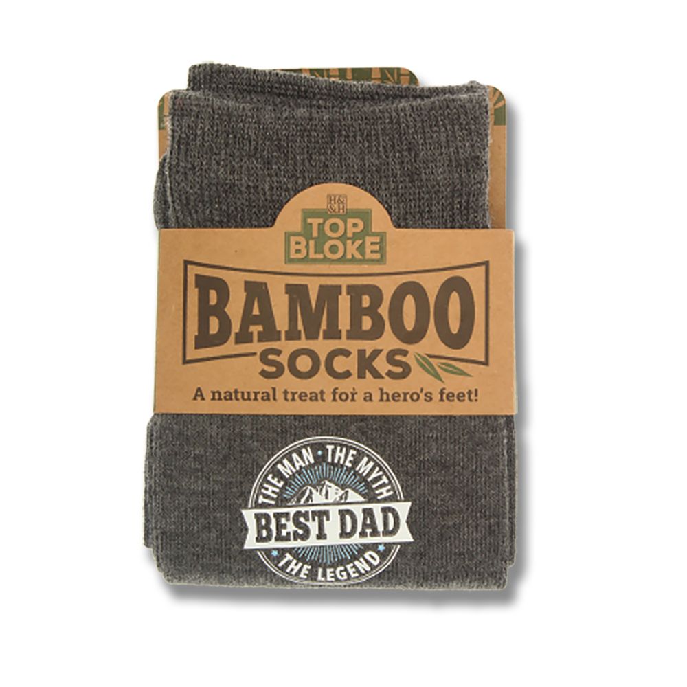 Best Dad The Legend Top Bloke Bamboo Socks Mens UK 6-11