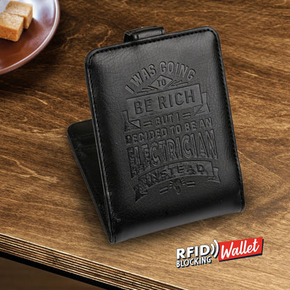 I Was Going To Be Rich But I Became A Electrician RFID Card Wallet
