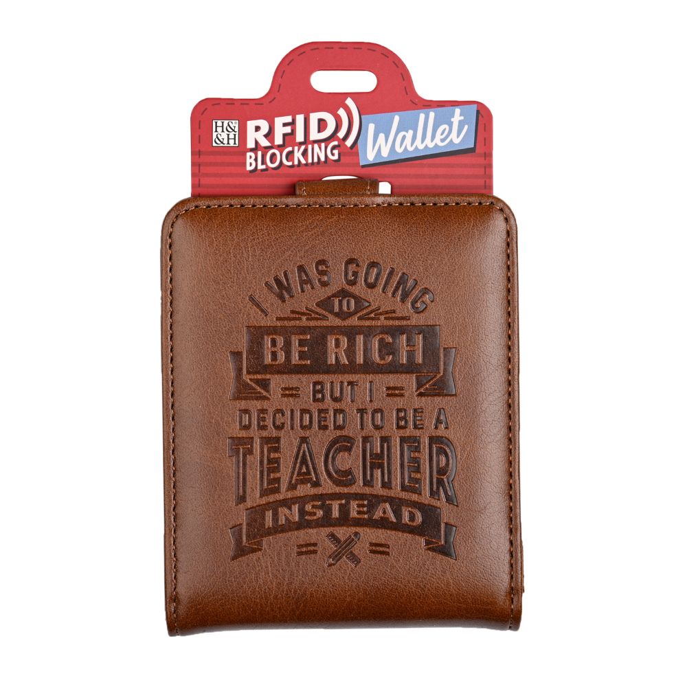I Was Going To Be Rich But I Became A Teacher RFID Card Wallet