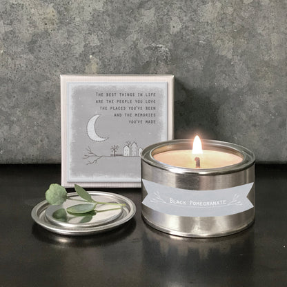 East Of India Memories You've Made Scented Candle In A Tin With Gift Box