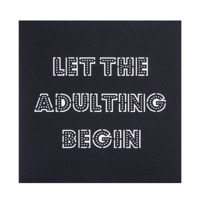Adulting Begin 21st Pop-Up Birthday Greeting Card Blank Inside