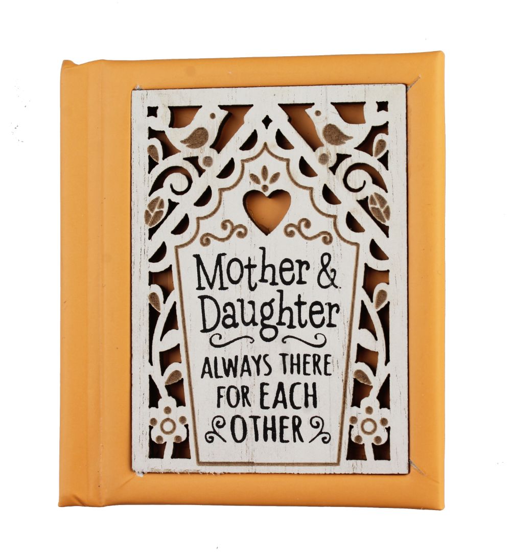 Mother & Daughter Always There Mini Woodcut Book Of Quotes