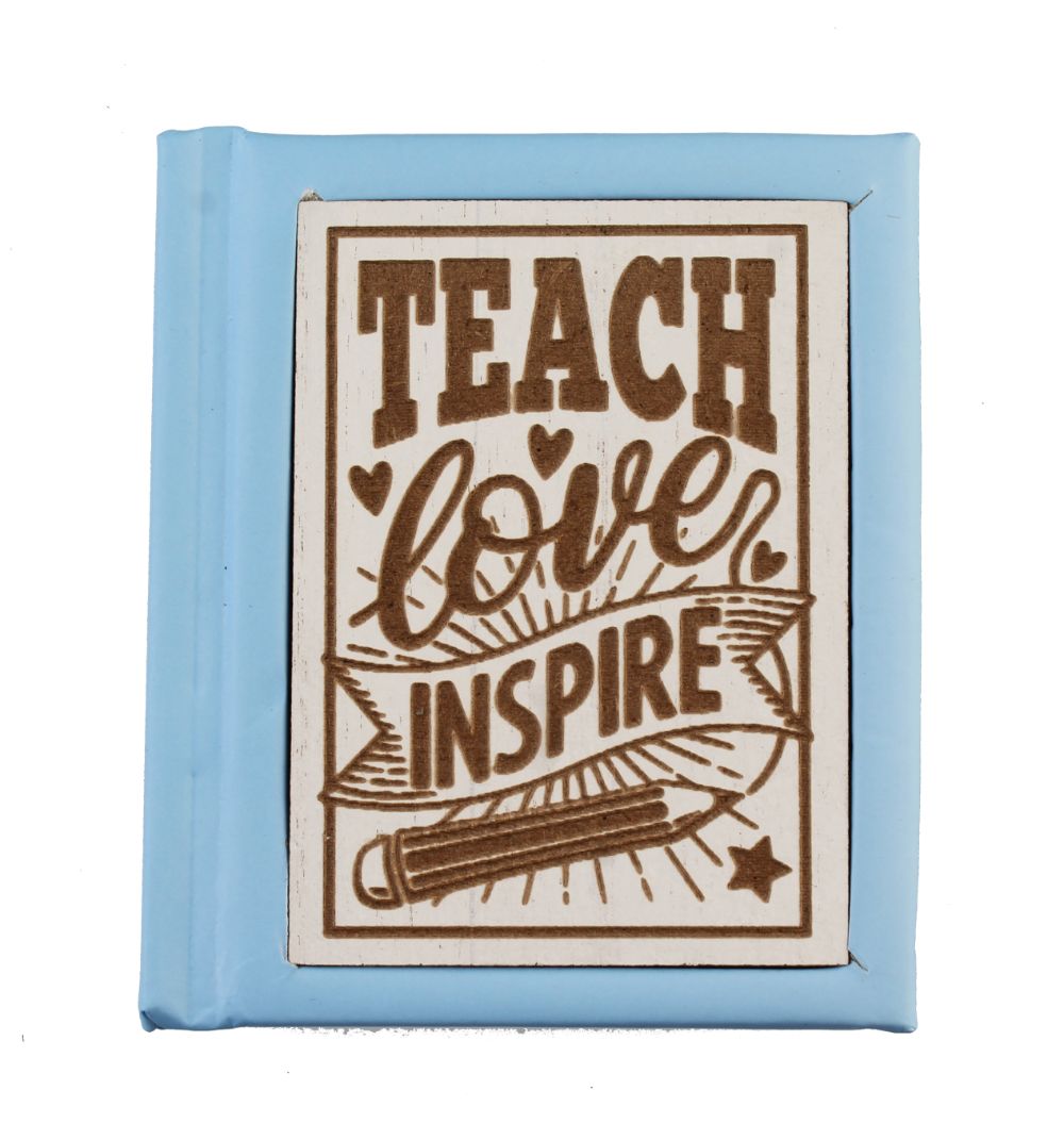 Teach Love Inspire Mini Woodcut Book Of Quotes