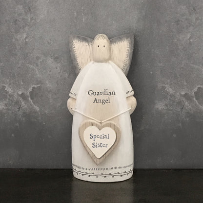 East Of India Special Sister Guardian Angel Wooden Ornament