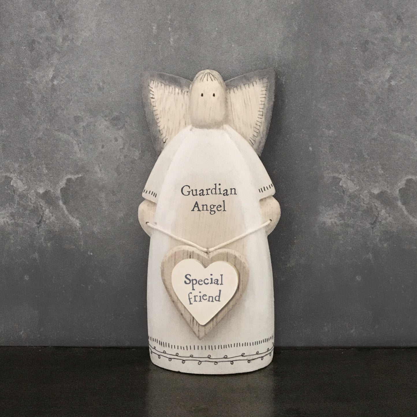 East Of India Special Friend Guardian Angel Wooden Ornament