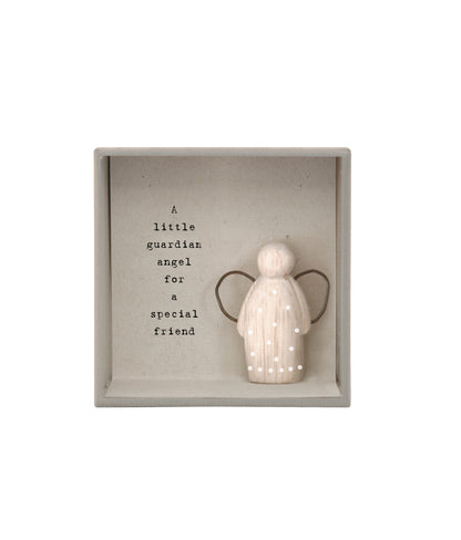 East Of India For A Special Friend Wooden Angel Ornament In A Box