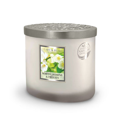 Heart & Home Jasmine & Freesia Twin Wick Scented Ellipse Candle