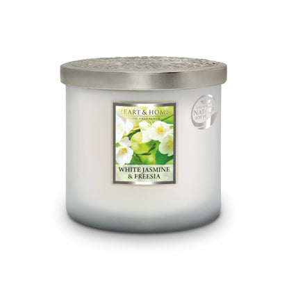 Heart & Home Jasmine & Freesia Twin Wick Scented Ellipse Candle