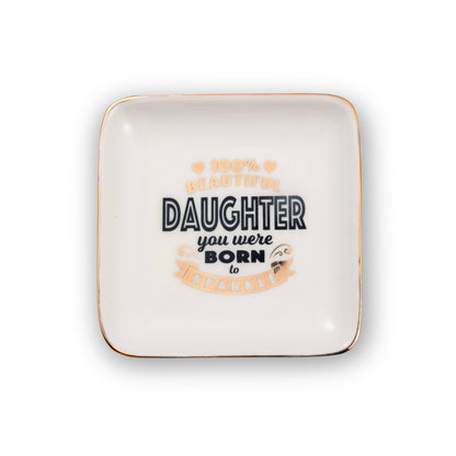 100% Beautiful Daughter Sparkle Ceramic Trinket Tray