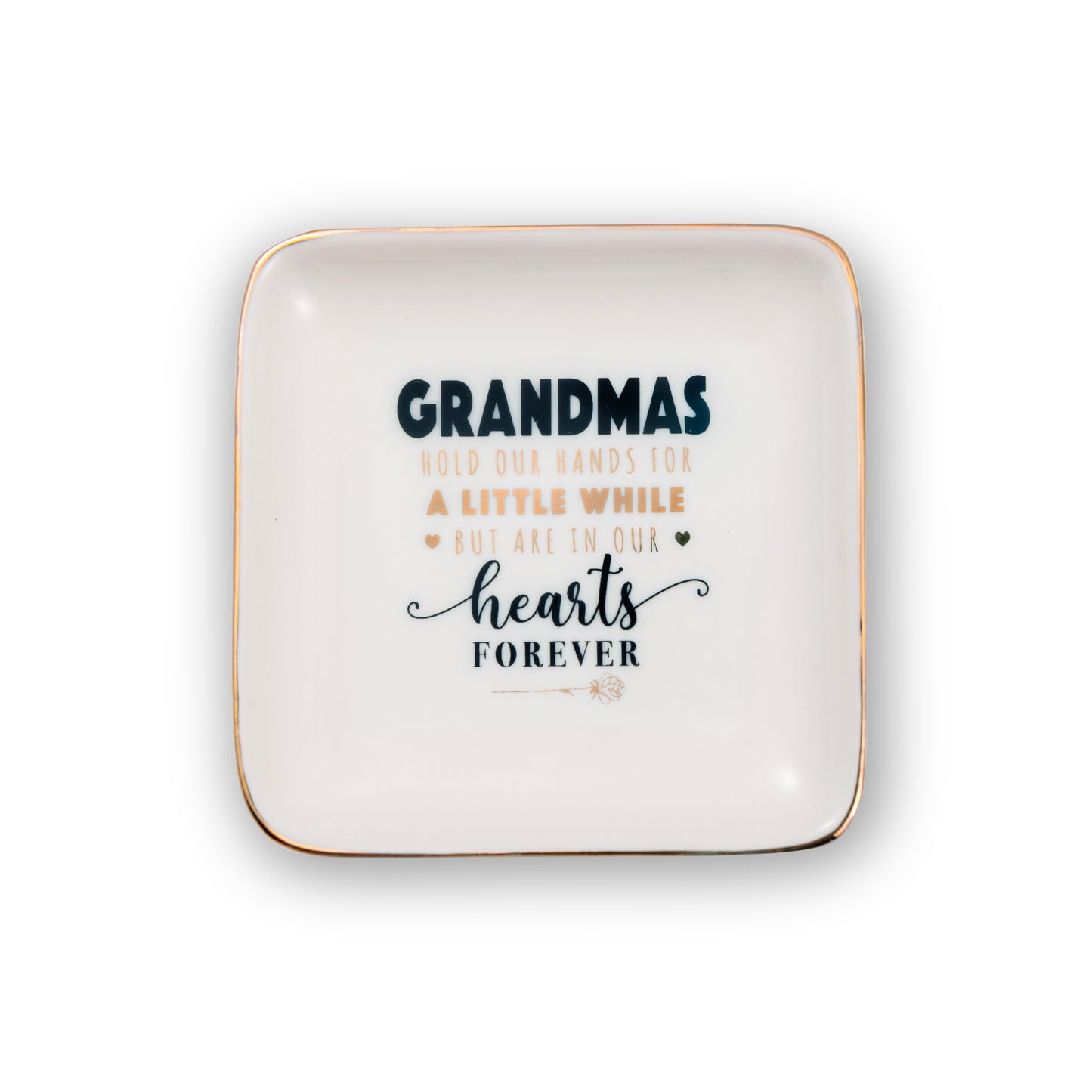 Grandmas Are In Our Hearts Forever Ceramic Trinket Tray
