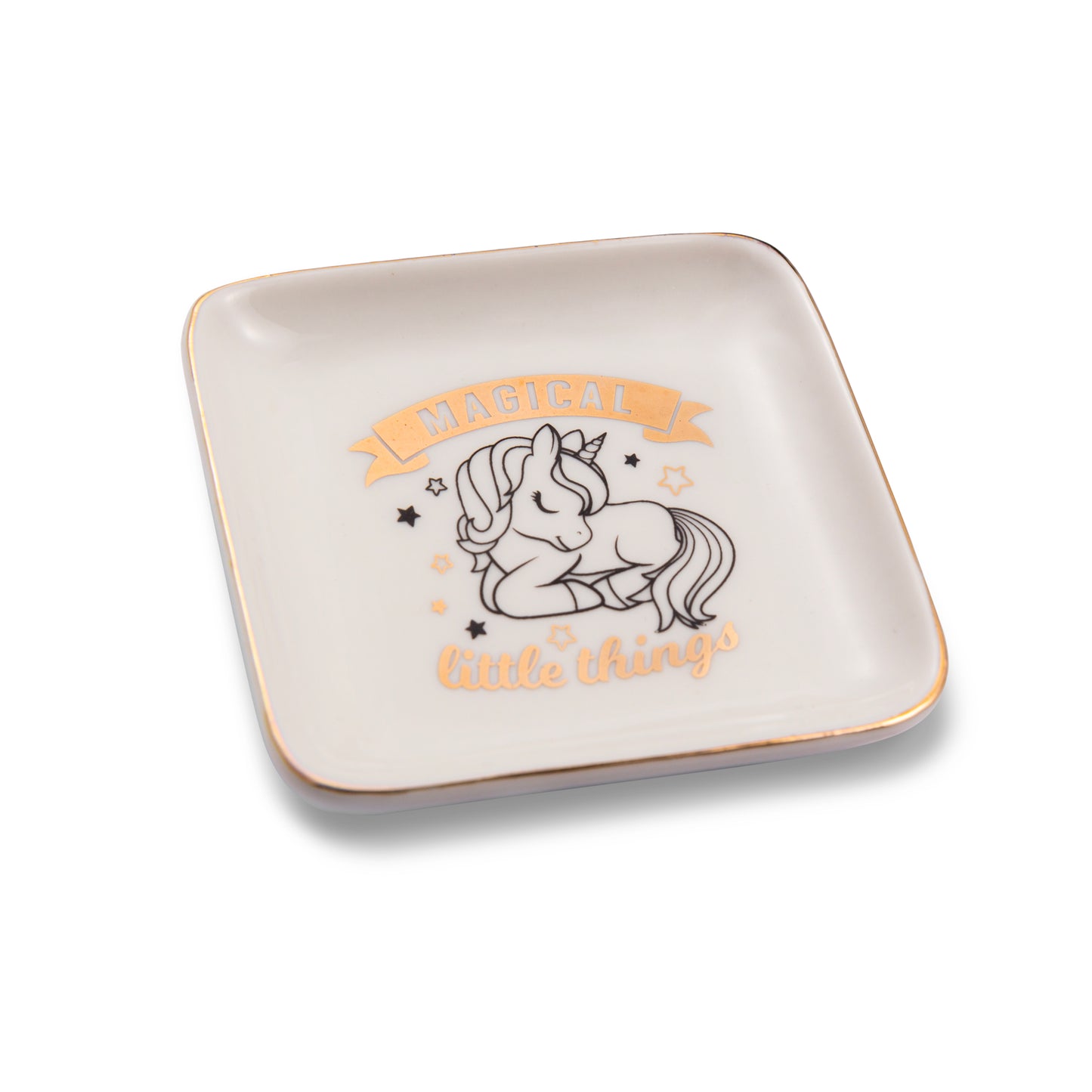 Cute Unicorn Magical Little Things Ceramic Trinket Tray