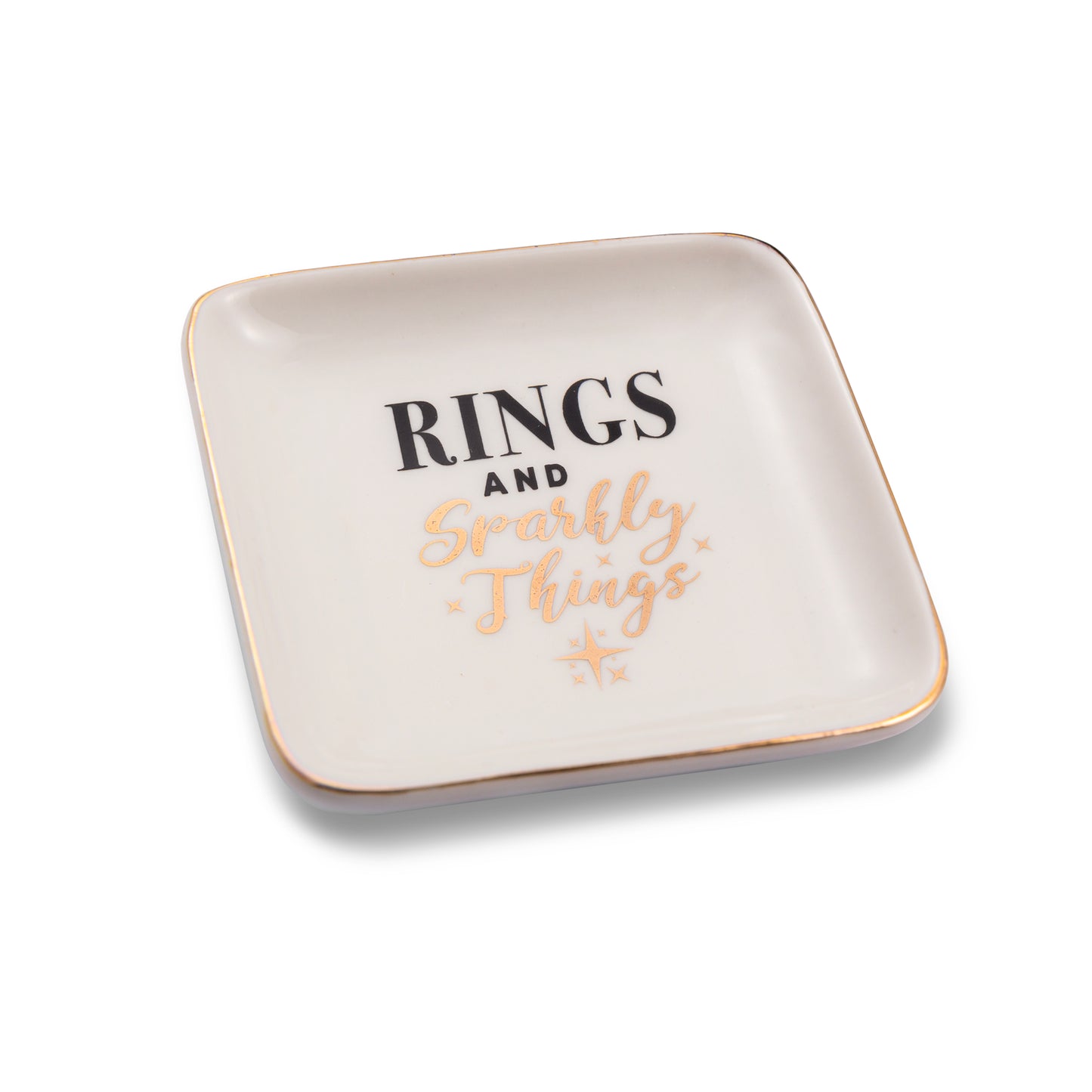 Rings & Sparkly Things Ceramic Trinket Tray