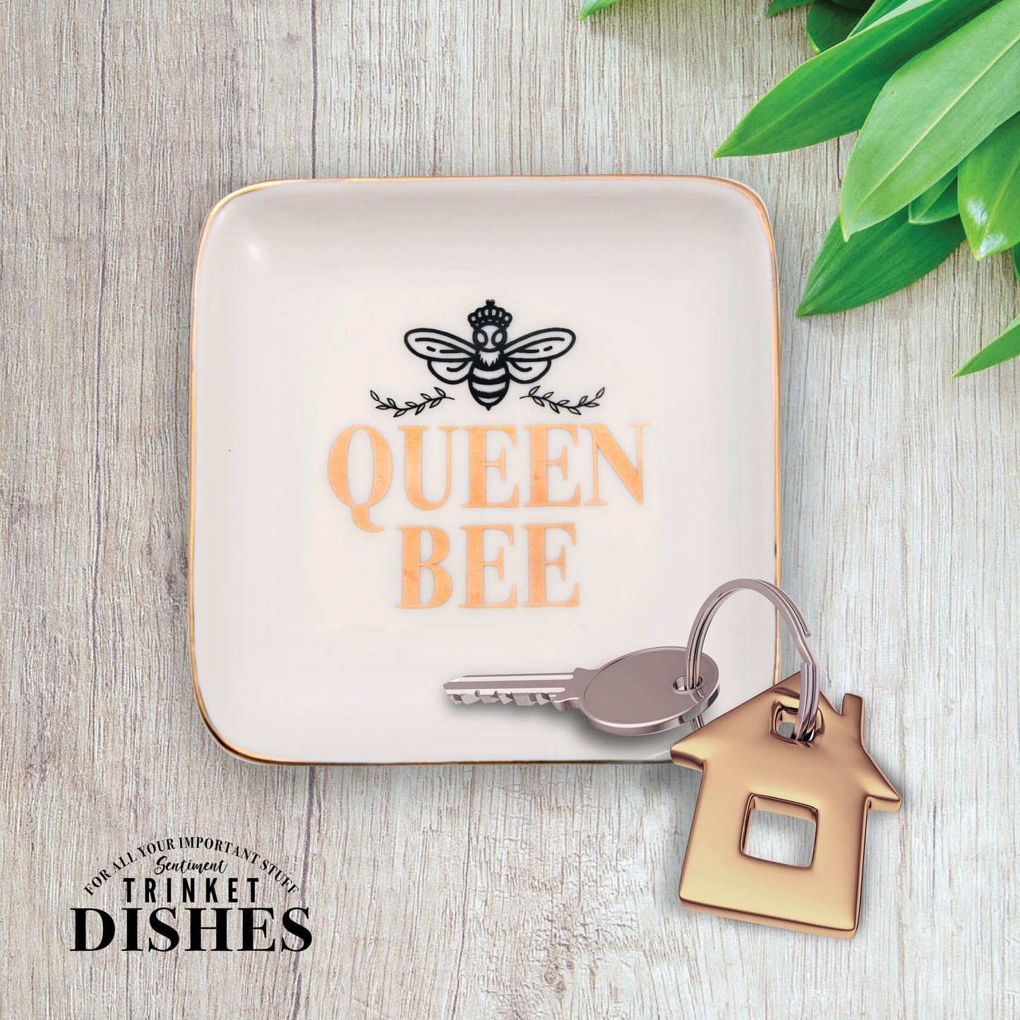 Queen Bee Make Up & Things Ceramic Trinket Tray