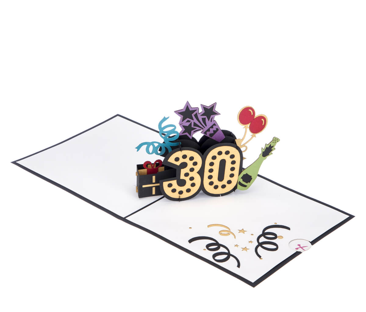 Aged To Perfection 30 Pop-Up Birthday Greeting Card Blank Inside