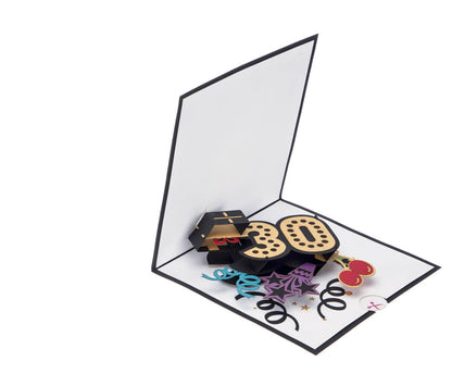 Aged To Perfection 30 Pop-Up Birthday Greeting Card Blank Inside
