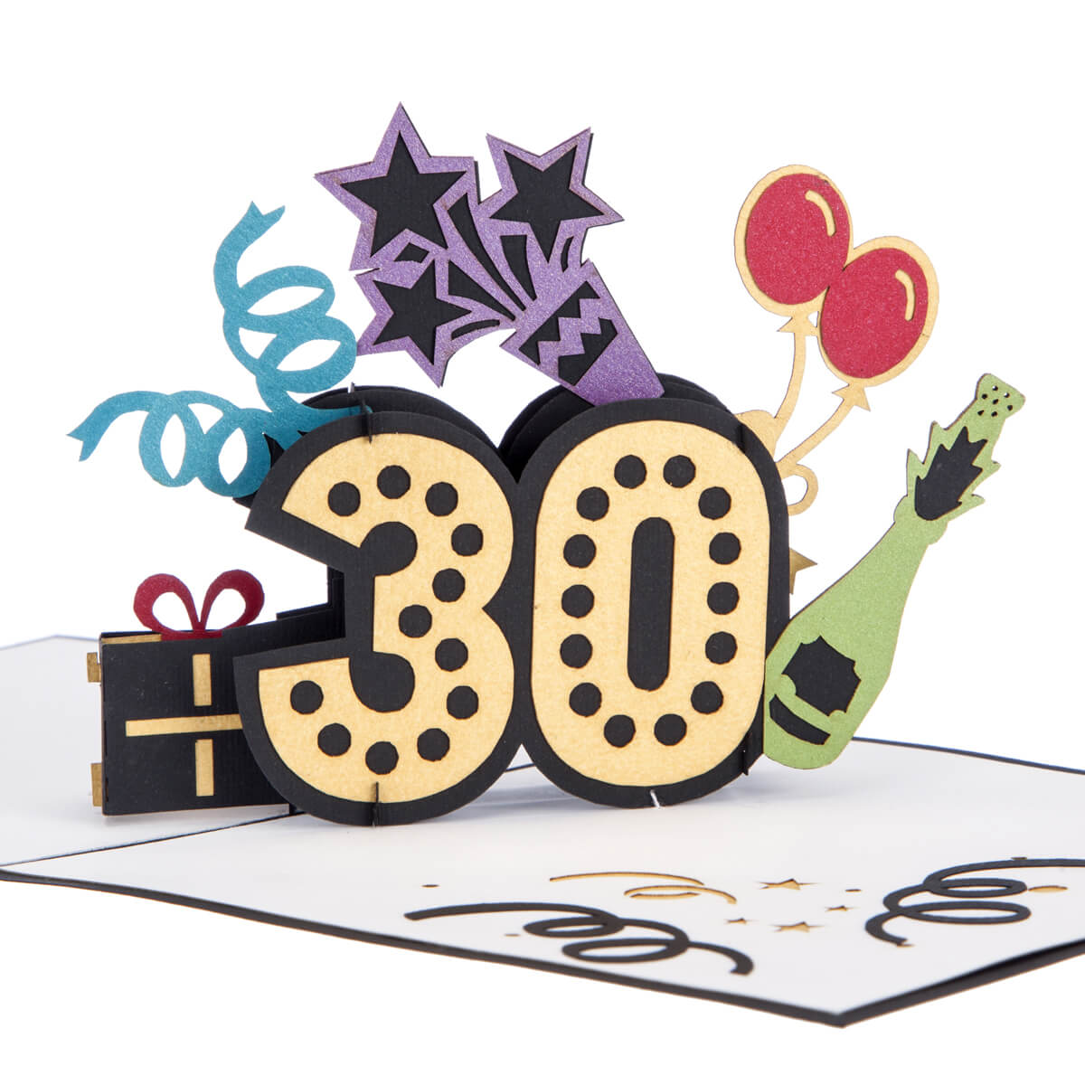 Aged To Perfection 30 Pop-Up Birthday Greeting Card Blank Inside