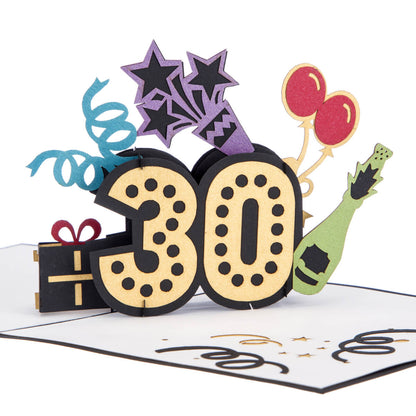 Aged To Perfection 30 Pop-Up Birthday Greeting Card Blank Inside
