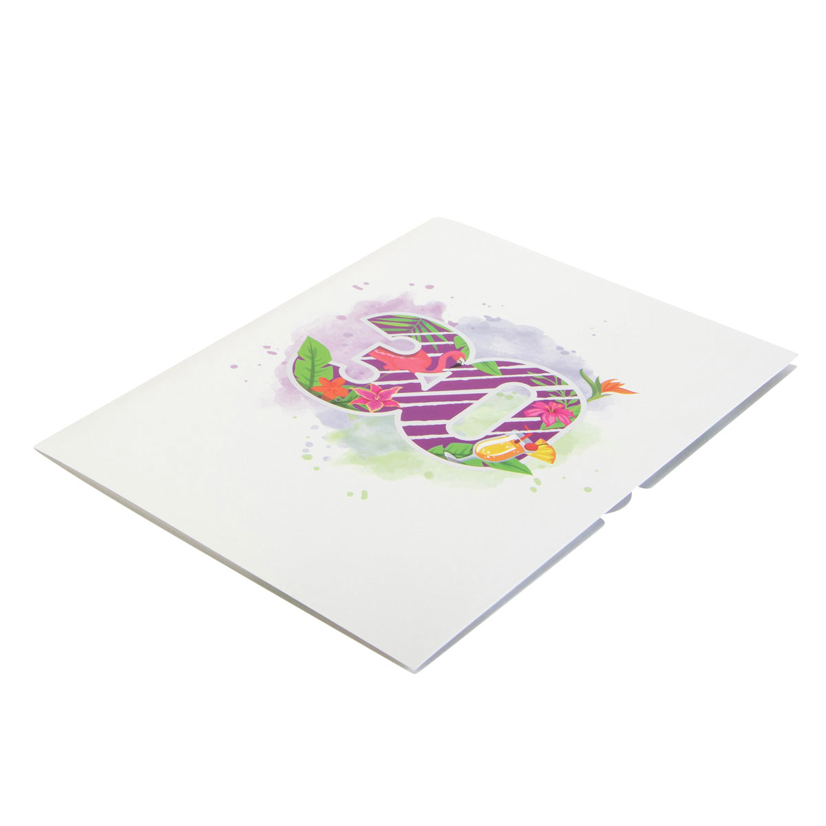 Tropical 30th Birthday Pop Up Greeting Card