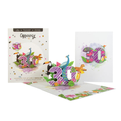 Tropical 30th Birthday Pop Up Greeting Card