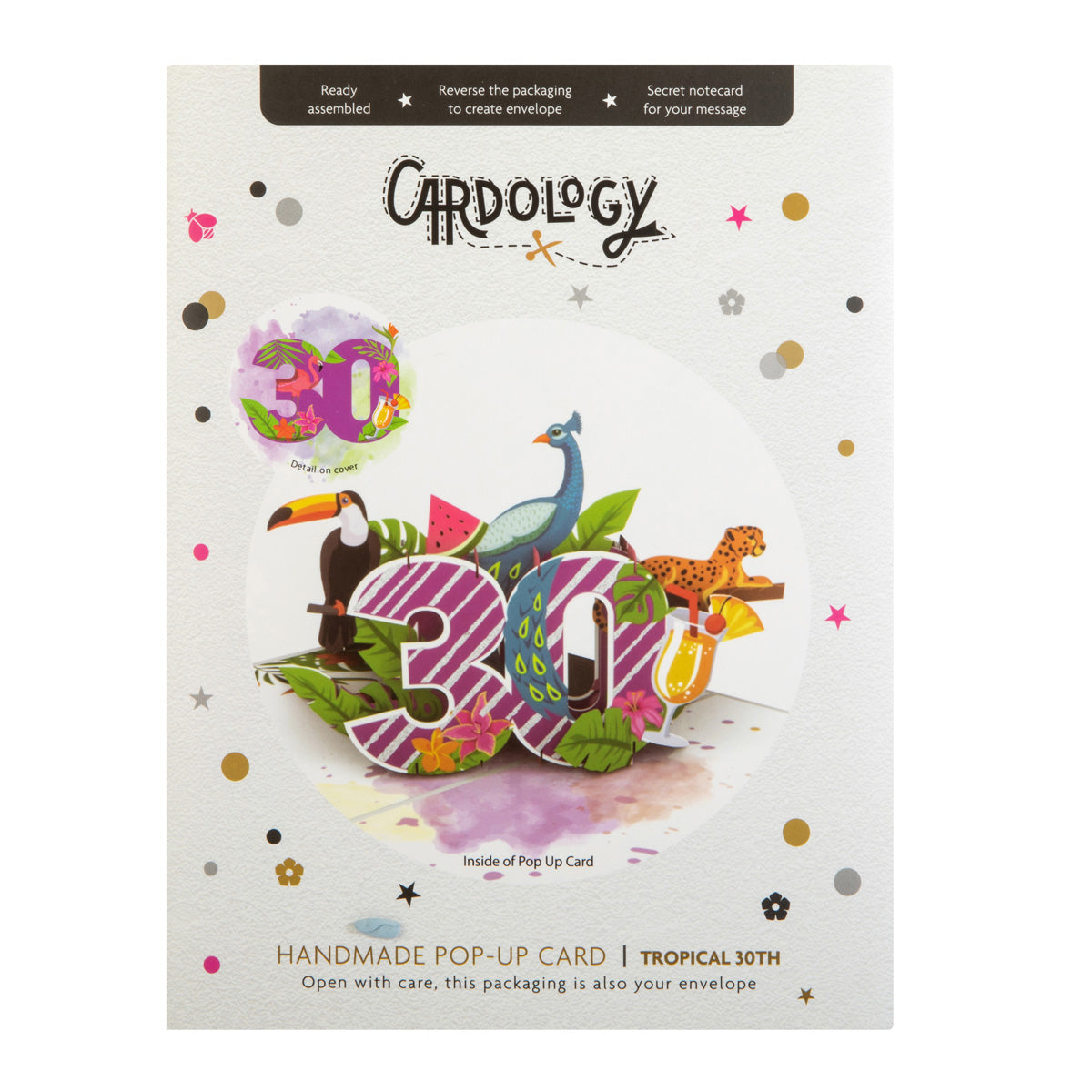 Tropical 30th Birthday Pop Up Greeting Card