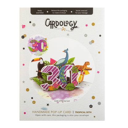 Tropical 30th Birthday Pop Up Greeting Card