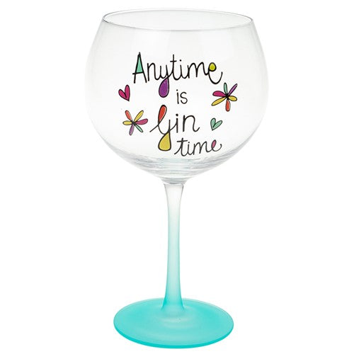Just Saying Anytime Is Gin Time Gin Glass In A Gift Box